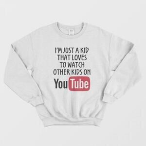 Just A Kid That Loves Watching Other Kids Funny Cute Graphic Sweatshirt